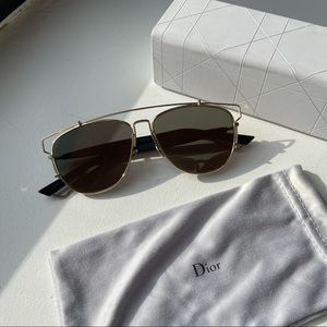 gold dior technologic sunglasses